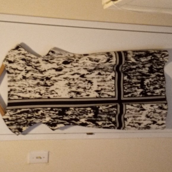 London Style Collection Black And White Dress Size 14 - Picture 2 of 6